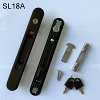 Cerradura de puertas de ventanas de aluminio Manija Cerradura de puerta corredera de seguridad con llave