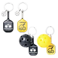 Porte-clés mini tendance en métal imitation balle de pickleball, ornement de mode pour les passionnés de sport et les enfants – Vente en gros usine