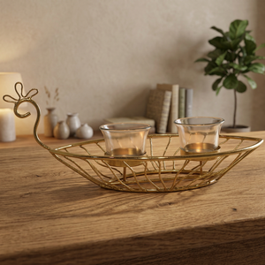High Quality Duck Shape Brass Finish Wire Tea Light Holder Fancy Design Home Decoration Heat Resistant Candle Stand - Product Image 1