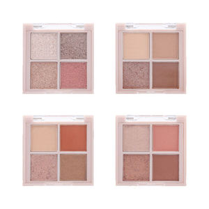 พาเลทอายแชโดว์แบบกำหนดเองขายส่ง 4 สี เม็ดสีแน่น แมตต์ กลิตเตอร์ อายแชโดว์แบบฝุ่น ติดทนนาน - Product Image 6