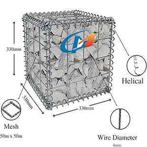 High Quality Galvanized <strong>Gabion</strong> Box Stone Wall Welded Metal <strong>Wire</strong> <strong>Mesh</strong> <strong>Gabion</strong> Basket For Landscape Lawn Patio Garden - Product Image 6