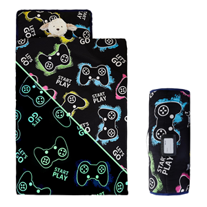 Sac de couchage pour enfants, tapis de sieste pour tout-petits avec oreiller amovible pour la garderie et l'école maternelle - Product Image 2
