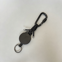 Porte-badge rétractable télescopique fait main avec cordon en paracorde pour activités de plein air et usage quotidien