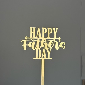 ท็อปเปอร์เค้กอะคริลิค ลาย "น้ำผึ้งและความหวาน สุขสันต์วันพ่อ" หนา 1.3 มม. ของตกแต่งเค้กพลาสติกสำหรับวันพ่อ - Product Image 5