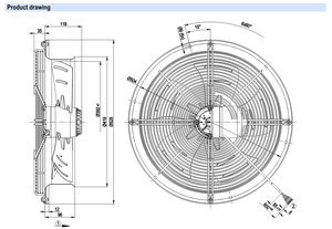 Ventilateur axial AC industriel ebm-papst W4D400-CP12-31 400 mm pour systèmes de ventilation et de refroidissement HVAC - Product Image 4