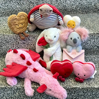 Peluche Jelly Cat Saint-Valentin : Œuf d'amour, Macaron d'amour, Dragon ultra doux – Jouet pour fille, Cadeau de Saint-Valentin