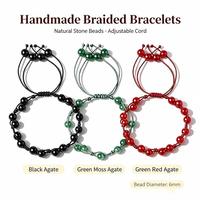 Bracelet de cheville ajustable en agate rouge en gros