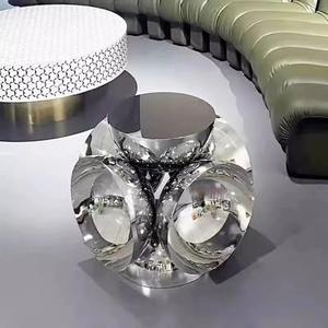 Italiano Luz Luxo Simples Pequeno Lado Vários Vestuário Display Props Round <span class=keywords><strong>Corner</strong></span> Designer Café Aço Inoxidável Escultura - Product Image 1