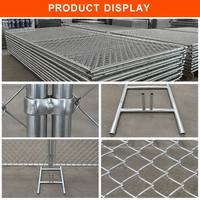 Clôture portable en treillis métallique en acier au carbone de style américain, écologique, 1,8 m x 3,6 m, avec base de pieds de pont au design 3D et modélisation 3D pour