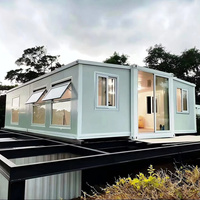 Maison conteneur extensible étanche à construction rapide, usine source, maison préfabriquée moderne pliable avec cuisine
