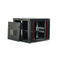 Armoire de serveur murale 9U 600x450mm 19 pouces, armoire réseau ventilée verrouillable SPCC IP20 en stock pour centre de données