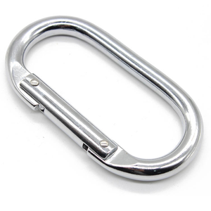 Hiệu Quả Và Độ Bền Cao Jensan 23kn Thép Hình Bầu Dục Carabiner Móc <span class=keywords><strong>Clip</strong></span> Với Khóa Cho Khai Thác Mỏ Đáp ứng EN362-2004 - Product Image 1