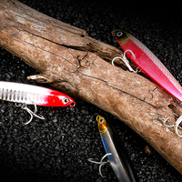 HASIDA Leurre de pêche type crayon coulant, haute qualité, avec revêtement laser pour un nage réaliste, longue portée et œil artificiel 3D, pour la pêche au lancer.
