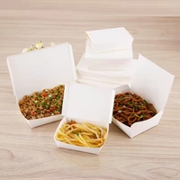Boîte à emporter jetable en papier kraft écologique de 1400 ml avec pelliculage mat pour sushis, salades, fast-food et frites