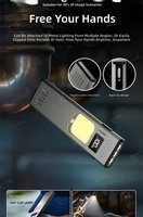 NIACONN NIA-S039 Senter Kepala LED Mini Ultra-Tipis EDC 350 Lumens Merah/Putih/Kuning USB Dapat Diisi Ulang Paduan Aluminium IP65