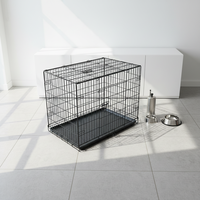 Grille de fond de cage pour chien en fer, vente en gros d'usine, facile à assembler, grand espace, portable, durable, revêtement poudré, taille personnalisée