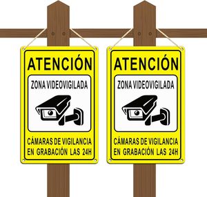 Señales <span class=keywords><strong>de</strong></span> advertencia <span class=keywords><strong>de</strong></span> CCTV españolas, marcadores <span class=keywords><strong>de</strong></span> alerta <span class=keywords><strong>de</strong></span> seguridad para almacenes, puntos <span class=keywords><strong>de</strong></span> venta, complejos <span class=keywords><strong>de</strong></span> oficinas, plazas públicas - Product Image 1