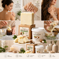 Fournisseur en gros de beurre corporel naturel biologique, beurre de karité brut non raffiné pur jaune d'Afrique de l'Ouest pour les soins de la peau et les crèmes pour les mains