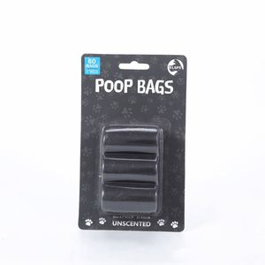 Bolsas para excremento de perro ecológicas de lujo con logotipo personalizado, 60 bolsas por 3 rollos, bolsas de basura de plástico resistentes - Product Image 3