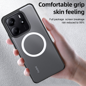 Rõ Ràng Trong Suốt Matte TPU PC Bìa Với Magnetic Trường Hợp Điện Thoại Đối Với Xiaomi Redmi Lưu Ý 14 4G Lưu Ý 13 Pro Cộng Với Chống Sốc Trường Hợp - Product Image 3