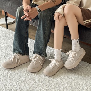 Nouvelles Chaussures en Cuir Moelleuses Style 2026 pour Couples, Hommes et Femmes, à Semelles Épaisses Rehaussantes, Chaussures Originales à Bout Large - Product Image 2