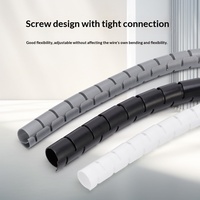 Tube de gestion de câbles en PE plastique, manchon de protection pour rangement de fils, organisateur de câbles, attache-câbles pour ordinateur, anti-morsure, anti-emmêlement
