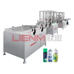 Máquina automática de enchimento de aerossol para pintura, linha de produção de líquidos e spray de aerossol, preço de fábrica, máquina para fazer óleo