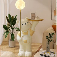 Creative Résine Violent Ours LED Lampadaire Salon Canapé Thé Table Chambre Chevet Étagère Décoration Décor À La Maison Ornements