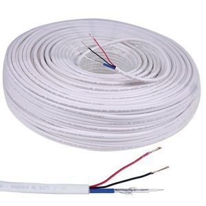 สายเคเบิลคอมโพสิต วิดีโอ พาวเวอร์ 80 เมตร สีขาว ใช้กับกล้องวงจรปิด - Product Image 1