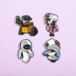 Broche en métal de dessin animé mignon Offre Spéciale conception de <span class=keywords><strong>robot</strong></span> en émail doux avec des personnages de <span class=keywords><strong>film</strong></span> Wall-e <span class=keywords><strong>Eva</strong></span> pour la fête nationale de Noël - Product Image 2