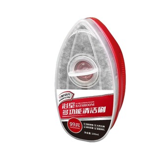 Cepillo de limpieza multifuncional para baño con cabezal de esponja de 100 ml para vidrio y azulejos - Product Image 1
