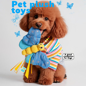 Juguete de Peluche para Perros con Sonido, Mariposa, con Papel Arrugado, Interactivo, para Masticar y Dientes, Diseño de Dibujos Animados - Product Image 2