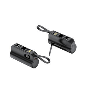 Câble intégré 5000mAh Mini Power Bank avec support Chargeur rapide portable <span class=keywords><strong>Batterie</strong></span> <span class=keywords><strong>externe</strong></span> pour <span class=keywords><strong>iPhone</strong></span> Type-C - Product Image 3