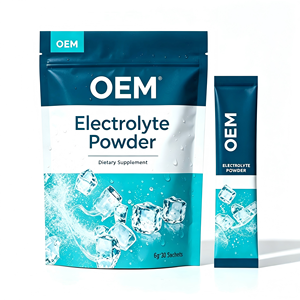 Poudre d'électrolytes OEM fabriquée aux États-Unis, 30 sachets, saveurs personnalisables, sans sucre, favorise l'hydratation et l'équilibre électrolytique - Product Image 1