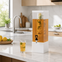 Distributeur de boissons en acrylique transparent de 3 gallons avec infuseur à fruits pour buffets et événements de restauration