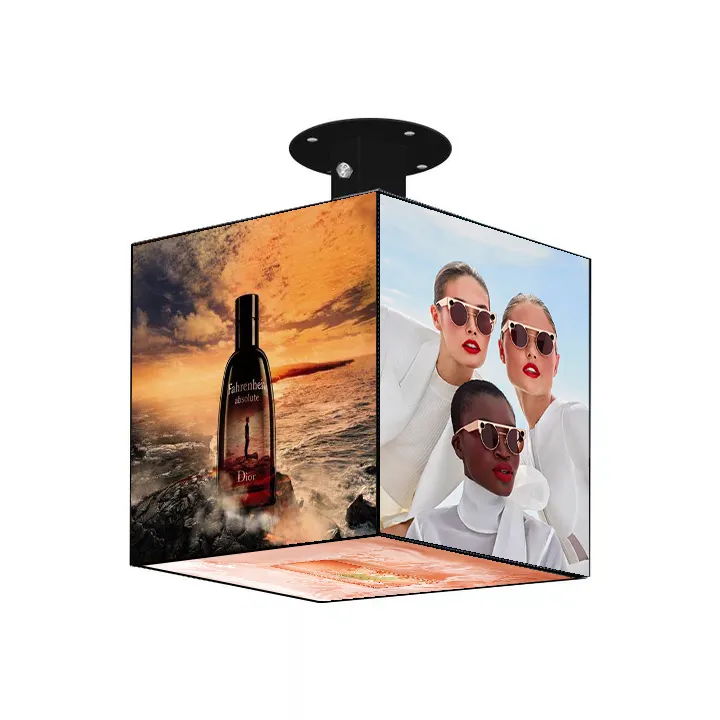 Outdoor Kubus Led Scherm Reclame Kubus Creatieve Hoge Resolutie P2.5 5 4 Zijden Android P2.5 Led Video Wall Touchscreen 1 Jaar