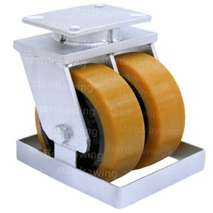 SS 5 6 8 10 12 16 Zoll Doppel räder Hochleistungs-<span class=keywords><strong>Kingpinless</strong></span>-Nachlauf - Product Image 3