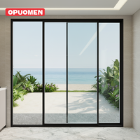 Pabrik Menjual Pintu Geser Kaca Tempered Kustom dengan Bingkai Aluminium Tipis dan Kedap Suara untuk Apartemen