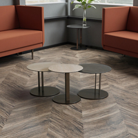 Vente chaude Table Basse Moderne avec Plateau En Verre Trempé 6 + 6MM Meubles De Salon Ensembles De Table À Manger Décoratifs