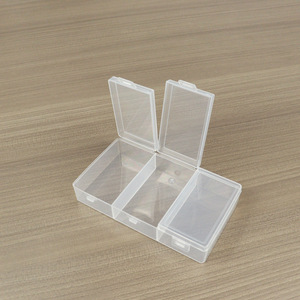 Transparent Plastic Storage Box With 3 Compartments 12.5x7x2.5cm For Jewelry Tools Electronics Fishing Gear - Product Image 2