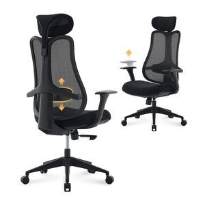 Chaise de bureau ergonomique pivotante multifonctionnelle en maille au design contemporain, confortable et pratique, pour le personnel – Vente en gros - Product Image 1