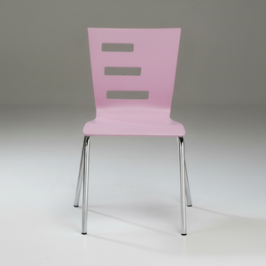 Chaises de salle à manger modernes beiges, meubles de maison empilables avec design en bois pour la cuisine - Product Image 1