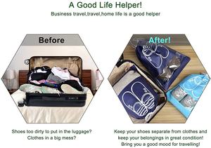 Organisateur de chaussures, sacs de rangement personnalisés pour gagner de l'espace, sacs de rangement Non-tissé Portable à cordon, sac de voyage avec votre propre logo - Product Image 3