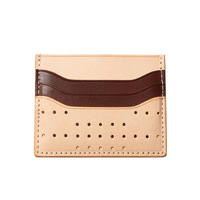 Dompet Mini Kulit PU Vintage Desainer Mewah, Tempat Kartu, Kantong Kunci & Dompet Lipat untuk Pria & Wanita, untuk Kartu Kredit, Tanpa Penutup