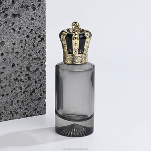 Caja blanca personalizada Botella de perfume negra transparente Botellas de perfume de lujo de 50ml con tapa de corona - Product Image 5