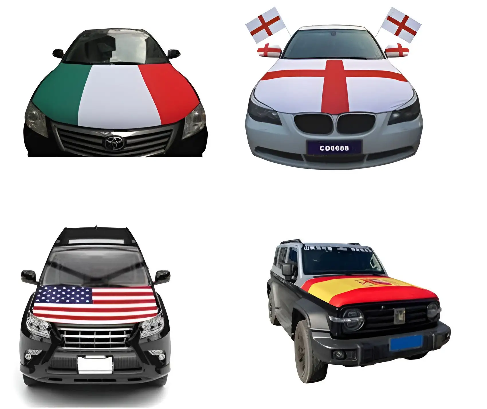 Groothandel Promotie All Country Israel Mexico Nationale Vlag Auto Palestine Motorkap Cover Polyester Auto Motorkap Cover Vlag