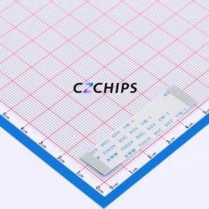 HX FFC-1.0-12P-50mm FFC Cable (Flexible Flat Cable) P=1mm Connector 12P 1mm 0.3mm Non-Inverting - Product Image 1