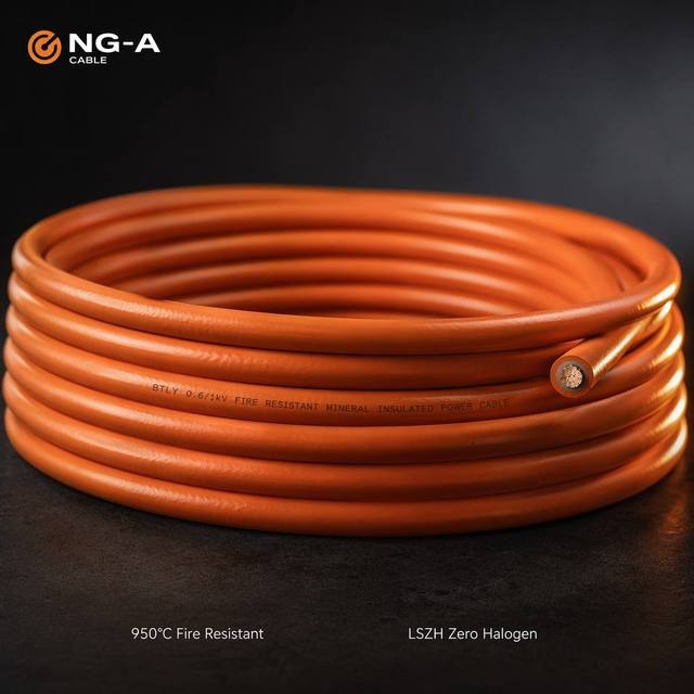BTLY NG-A Mineral Insulated Fire Resistant Cable 0.6/1kV LSZH Low Smoke Zero Halogen Aluminum Corrugated Sheath Fire Rated Cable