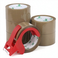Distributeur de ruban adhésif brun BOMEI, 2,4 mil, 1,88 pouce x 60 yards, 6 rouleaux de recharges, adhésif double face, adhésif acrylique, déménagement