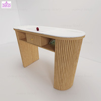 Ensemble de bureau portable manucure ongles coin rond meubles de Salon de couleur en bois pour Tables de manucure